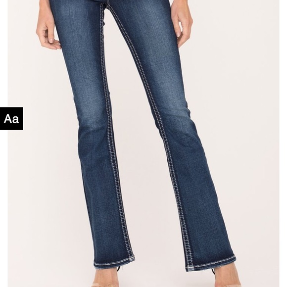 Angel Attitude bootcut Jeans by Miss Me Vintage Low Rise - Picture 3 of 8